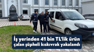 Kocaeli'nin İzmit ilçesinde işyerinden 41 bin 600 TL'lik ürün çalan