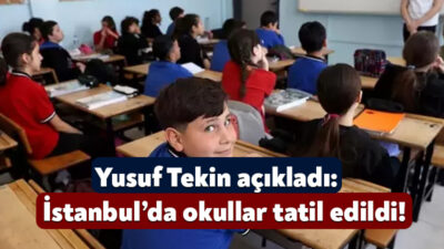 Marmara Denizi Silivri açıklarında meydana gelen depremin ardından Milli Eğitim