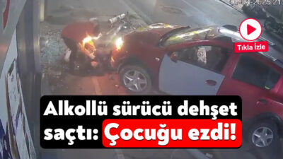 Kocaeli'nin İzmit ilçesinde alkollü sürücü, otomobilin kontrolünü kaybetmesi neticesinde önce