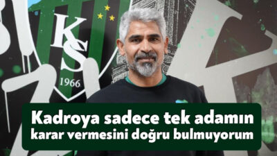Kocaelispor Teknik Direktörü İsmet Taşdemir, kadroya sadece tek adamın karar