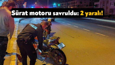Kocaeli'nin Karamürsel ilçesinde süratli gittiği iddia edilen motosiklet yol kenarındaki