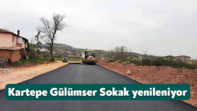 Büyükşehir Belediyesi, Kartepe’de eski ve yıpranmış yolların yenilenmesine yönelik asfalt