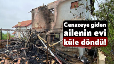 Kocaeli'nin Kartepe ilçesinde çıkan yangında iki katlı ev kullanılamaz hale