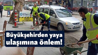 Büyükşehir Belediyesi, yol yapım ve bakım çalışmalarını 7/24 sürdürerek kent