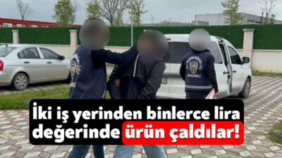 Kocaeli'nin İzmit ilçesinde iki farklı iş yerinden 49 bin lira