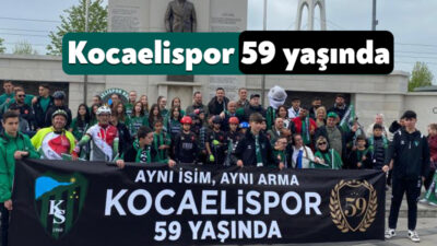 Kocaelispor'un 59. kuruluş yıl dönümü törenle kutlandı. Kent merkezinde toplanan