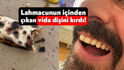 Gebze’deki bir kebapçıda lahmacun yiyen vatandaş şoku yaşadı. İddiaya göre,