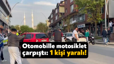 Kocaeli'nin Körfez ilçesinde otomobil ile çarpışan motosiklet sürücüsü yaralandı. Yaralı