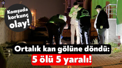 Sakarya'nın Serdivan ilçesinde komşular arasında çıkan silahlı kavgada 5 kişi