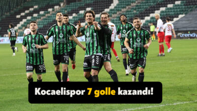 Trendyol 1. Lig'in 34. haftasında lider Kocaelispor, Yeni Malatyaspor'u 7-1
