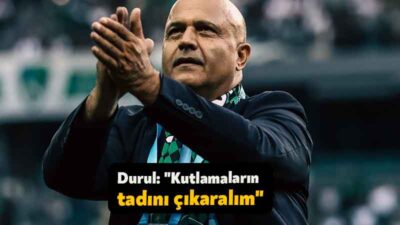 Kocaelispor Başkanı Recep Durul, yeşil-siyahlı taraftarları kutlamalara davet ederek, "Uzun