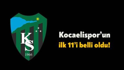 Kocaelispor’un Erokspor karşısında ilk 11’i belli oldu
