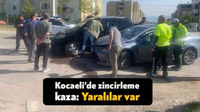 Kocaeli'de 3 aracın karıştığı trafik kazası meydana geldi