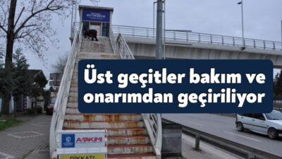 Kocaeli genelindeki üst geçitlerde bakım ve onarım çalışmaları gerçekleştiriliyor.