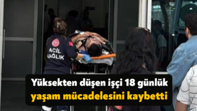 Kocaeli'nin Gebze ilçesinde gemi imalat fabrikasında 10 metrelik yükseklikten düşen