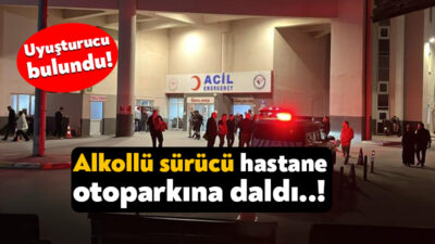 Kocaeli'nin Darıca ilçesinde acil servisin otoparkına dalan tırın sürücüsünün alkollü