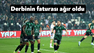 Tredyol 1. Lig'in 31. haftasında Sakaryaspor ile karşılaşan Kocaelispor'a ceza