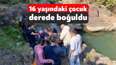 Kocaeli’nin İzmit ilçesinde 16 yaşındaki çocuk, mesire alanında girdiği derede