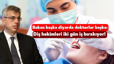 Sağlık sektöründe yaşanan sorunlardan dolayı kamudaki diş hekimi çalışanları eylem