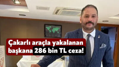 Zafer Partisi Kocaeli İl Başkanı Ender Oğuz’un çakarlı araç kullanması