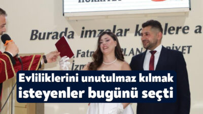 Kocaeli'de onlarca çift, evliliklerini unutulmaz bir tarihle taçlandırmak için 05.05.2025