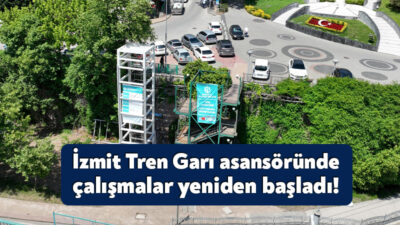 Kocaeli Büyükşehir Belediyesi, vatandaşların İzmit Tren Garı’na ulaşımını kolaylaştıracağı asansörün