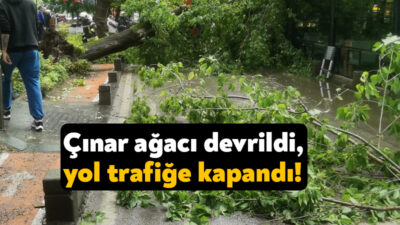 Kocaeli’nin İzmit ilçesinde öğle saatlerinde etkili olan şiddetli rüzgar ve