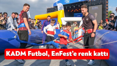 Futbolu eğlenceye dönüştüren KADM Futbol ekibi, EnFest’in ikinci gününde gençlerle