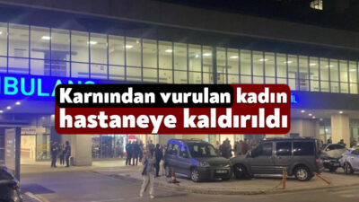 Kocaeli'nin Derince ilçesinde evinde silahla karnından vurulan bir kadın yaralandı.
