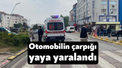 Kocaeli'nin Derince ilçesinde otomobilin çaptığı yaya, yaralanarak hastaneye kaldırıldı.