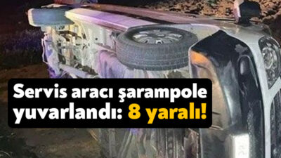 Kandıra’nın Bozburun mevkinde meydana gelen kazada servis aracı kontrolden çıkarak