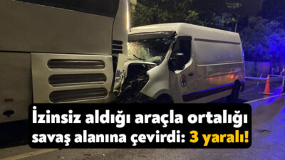 Kocaeli'nin Körfez ilçesinde izinsiz aldığı araçla tur atan sürücü