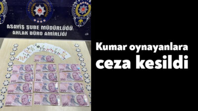 Kocaeli'nin Gebze ilçesinde kumar oynayan 3 kişiye 27 bin 741