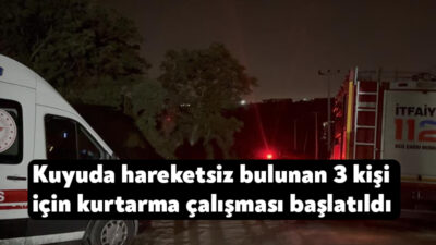 Kocaeli'nin Gebze ilçesinde yaklaşık 10 metrelik kuyuda baygın halde bulunan