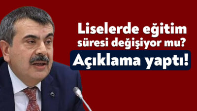 Milli Eğitim Bakanı Yusuf Tekin canlı yayında yaptığı açıklamayla liselerde