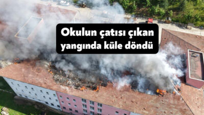Kocaeli'nin İzmit ilçesinde bir lisenin çatısında çıkan yangın söndürüldü. Çatı