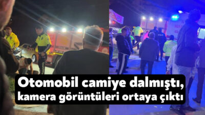 Kocaeli'nin İzmit ilçesinde dün gece saatlerinde otomobilin kontrolden çıkarak camiye