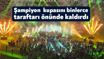 Trendyol 1. Lig şampiyonu Kocaelispor kupasını Ankara Keçirengücü maçının ardından