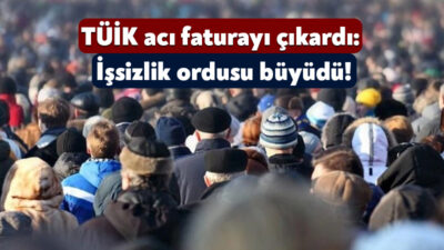 Türkiye İstatistik Kurumu nisan ayı işsizlik rakamlarını açıkladı. Buna göre,