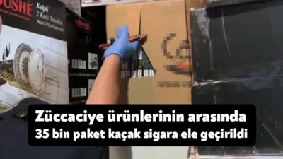 Kocaeli'nin İzmit ilçesinde bir araçta yapılan aramada züccaciye ürünlerinin arasına