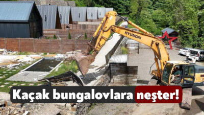 Çok sayıda bungalovun yer aldığı Kartepe'de imar mevzuatına aykırı inşa