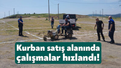 Körfez Belediyesi, Kurban Bayramı öncesi kurban satış alanında hazırlıklarına başladı.