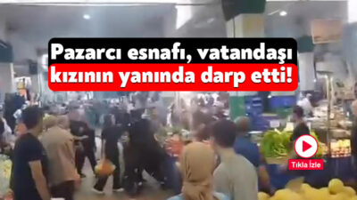Kocaeli’nin İzmit ilçesinde çıkan tartışmada pazarcı esnafı, bir vatandaşı kızının
