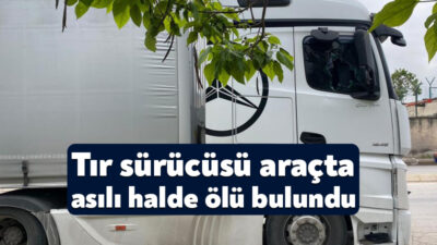 Kocaeli'nin Körfez ilçesinde 35 yaşındaki adam, tırda iple asılı halde