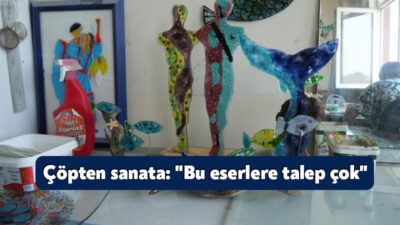 Kocaeli'nin Körfez ilçesinde yaşayan cam füzyon sanatçısı Levent Karakaş, sokaklardan