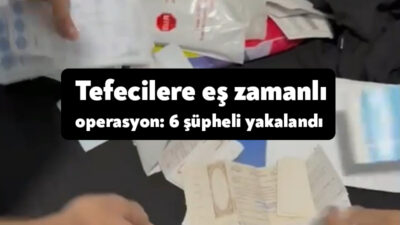 Kocaeli'nin Çayırova ilçesinde tefecilik yapan şüphelilere yönelik yapılan eş zamanlı