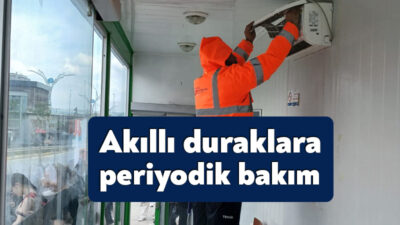 Büyükşehir ekipleri, kent genelindeki tüm duraklarda olduğu gibi Umuttepe B