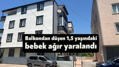 Kocaeli'nin Darıca ilçesinde 1. kattaki dairenin balkonunda oynarken beton zemine
