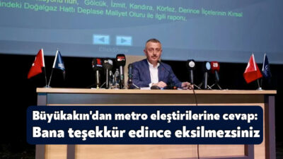 Kocaeli Büyükşehir Belediye Başkanı Tahir Büyükakın, metro duraklarıyla ilgili eleştiriler