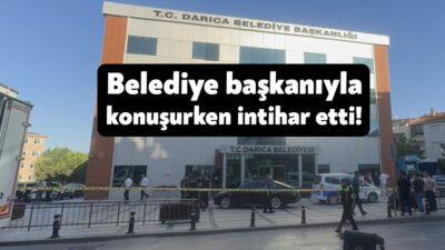 Darıca Belediyesi'nde bir zabıta personeli, tabanca ile başına ateş etti.